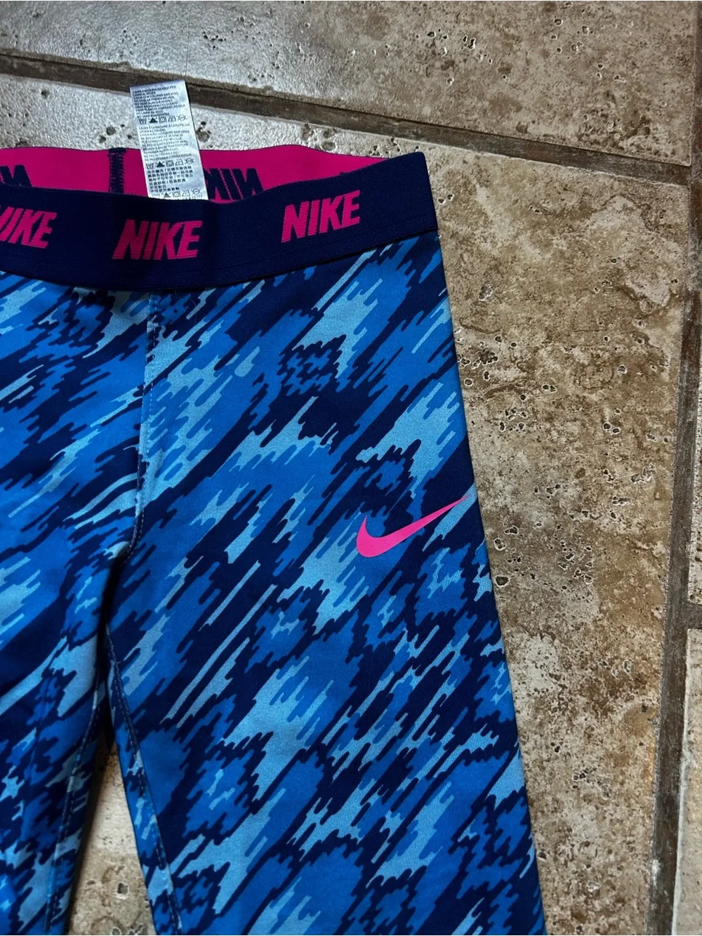 Nike Dri-FIT Girls' Activewear Full Length Leggings Blue Jay Size 6